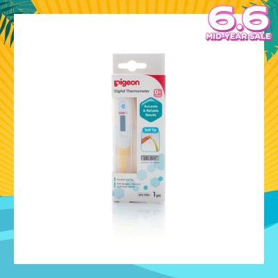 PIGEON Digital Thermometer Flexibile Soft Tip (Suitable for 0+ months) 1s