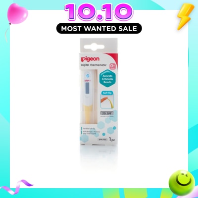 PIGEON Digital Thermometer Flexibile Soft Tip (Suitable for 0+ months) 1s image