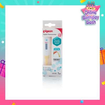 PIGEON Digital Thermometer Flexibile Soft Tip (Suitable for 0+ months) 1s