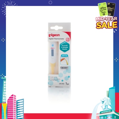 PIGEON Digital Thermometer Flexibile Soft Tip (Suitable for 0+ months) 1s