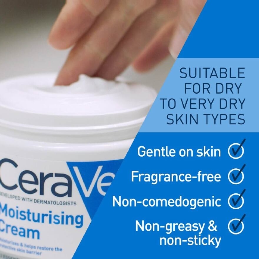 CERAVE Moisturizing Cream 454g | Derma Skin Care | Watsons Singapore