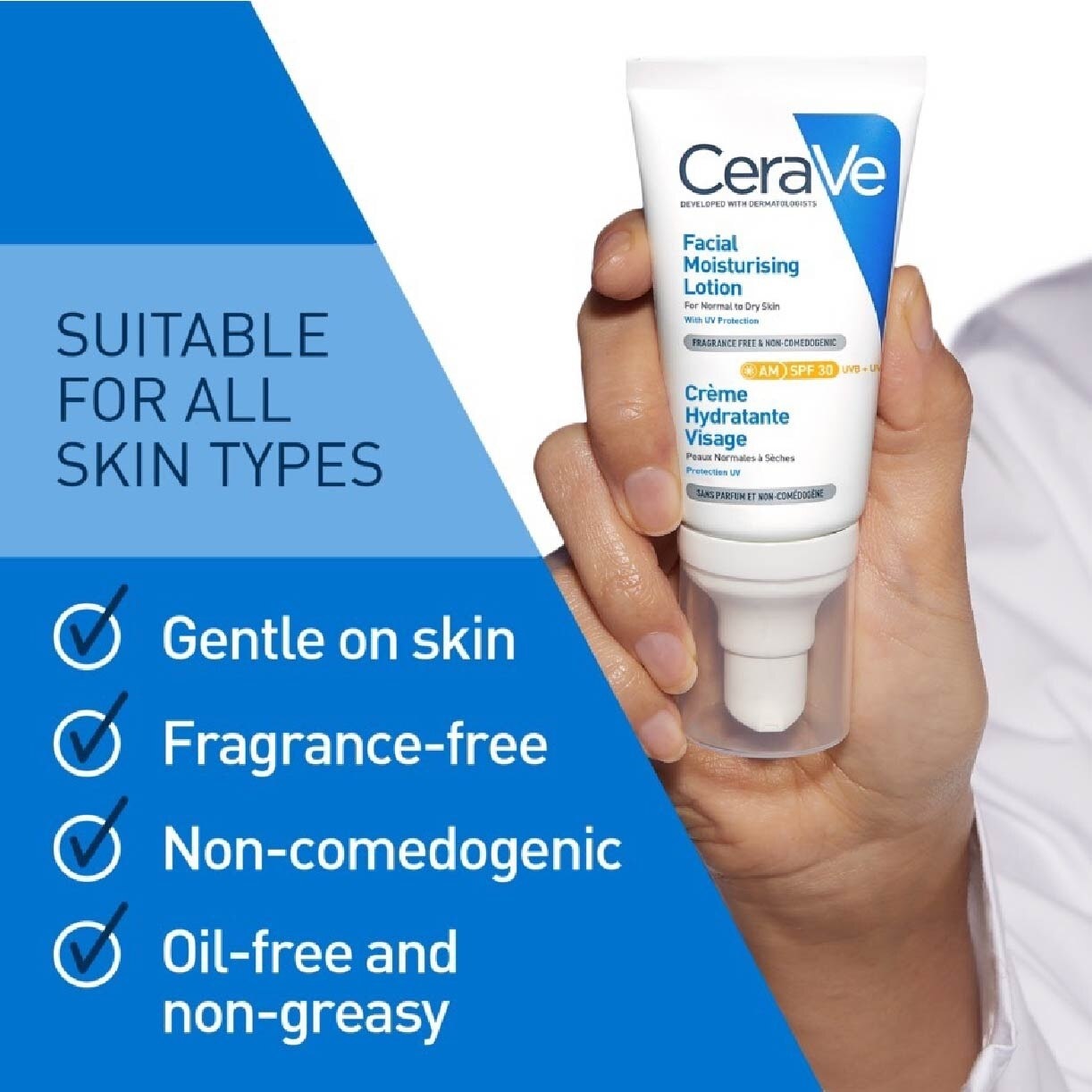 CERAVE AM Facial Moisturizing Lotion SPF30 52ml | Derma Skin Care