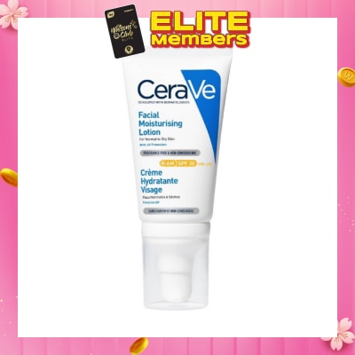 CERAVE AM Facial Moisturizing Lotion UVB + UVA SPF30 (For Normal to Dry Skin) 52ml
