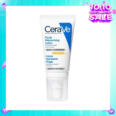 CERAVE AM Facial Moisturizing Lotion UVB + UVA SPF30 (For Normal to Dry Skin) 52ml