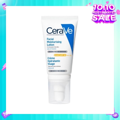 CERAVE AM Facial Moisturizing Lotion UVB + UVA SPF30 (For Normal to Dry Skin) 52ml