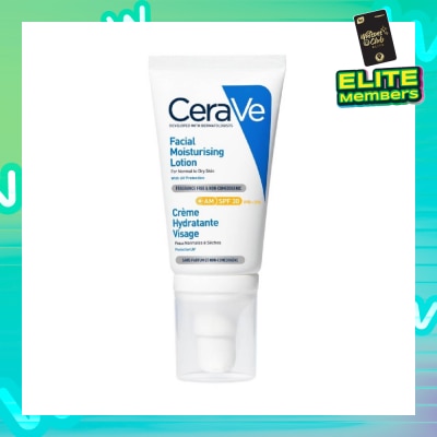 CERAVE AM Facial Moisturizing Lotion UVB + UVA SPF30 (For Normal to Dry Skin) 52ml