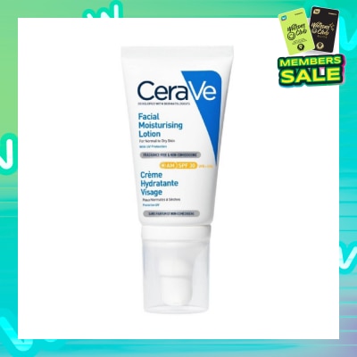CERAVE AM Facial Moisturizing Lotion UVB + UVA SPF30 (For Normal to Dry Skin) 52ml