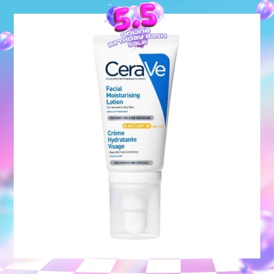 CERAVE - AM Facial Moisturizing Lotion UVB + UVA SPF30 (For Normal to Dry Skin) 52ml