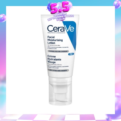 CERAVE - PM Facial Moisturizing Lotion (For Normal to Dry Skin) 52ml