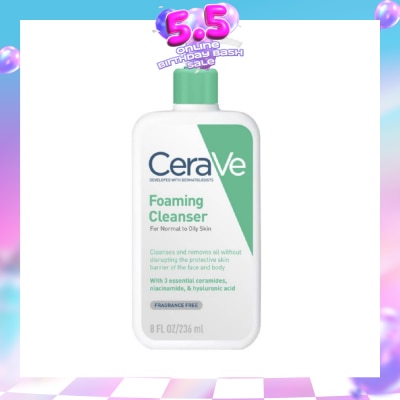 CERAVE - Foaming Cleanser (For Normal to Oily Skin) 236ml