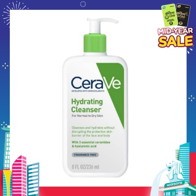 CERAVE Hydrating Cleanser (For Normal to Oily Skin) 236ml