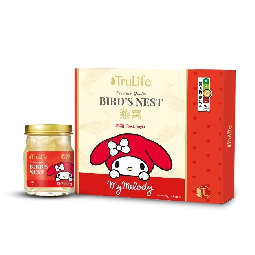 My Melody Premium Bird's Nest American Ginseng & Rock Sugar (100% Authentic, No Additives, Pure Wellness In Every Spoonful) 70g x 6s