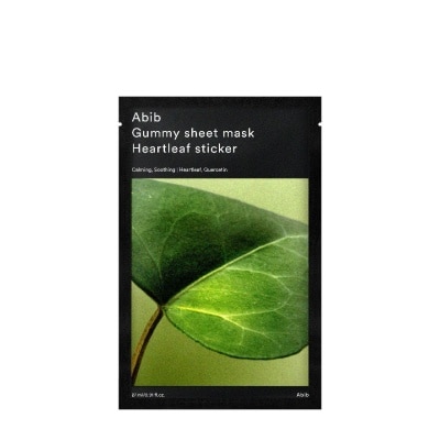 ABIB Gummy Sheet Mask Heartleaf Sticker (Calms Sensitive Skin, Treats Blemishes And Removes Excess Sebum) 30ml