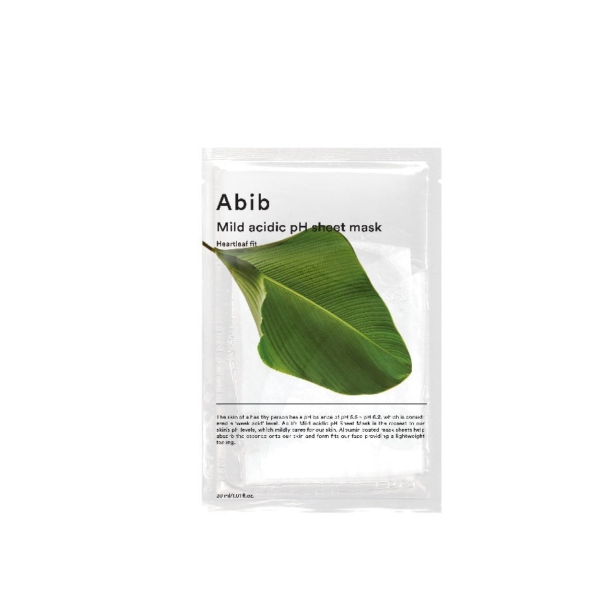 Mild Acidic Ph Sheet Mask Heartleaf Fit (Tighten The Skin And Improve Skin Elasticity) 30ml