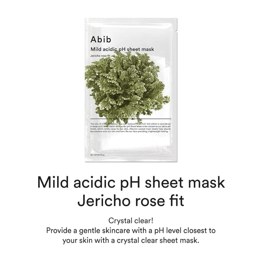 Mild Acidic Ph Sheet Mask Jericho Rose Fit (Deeply Nourishes And Keeps Skin Moisturized) 30ml