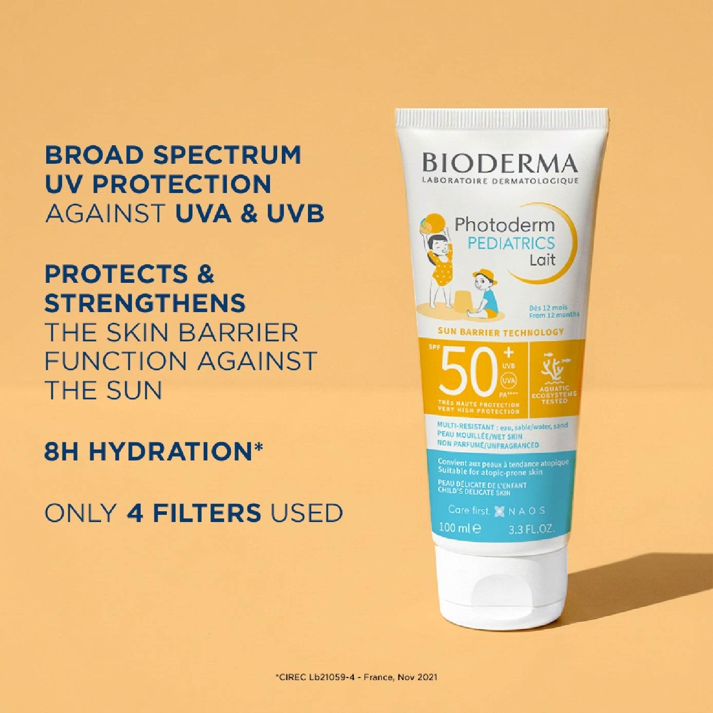 Photoderm Pediatrics Lait Spf50+ (Broad Spectrum Uv Suncare Protection For Babies And Children) 100ml image