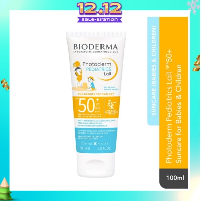 BIODERMA Photoderm Pediatrics Lait Spf50+ (Broad Spectrum Uv Suncare Protection For Babies And Children) 100ml (Expiry: Jun`2026)