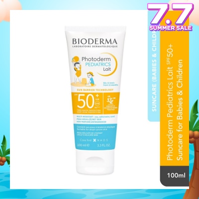 BIODERMA Photoderm Pediatrics Lait Spf50+ (Broad Spectrum Uv Suncare Protection For Babies And Children) 100ml