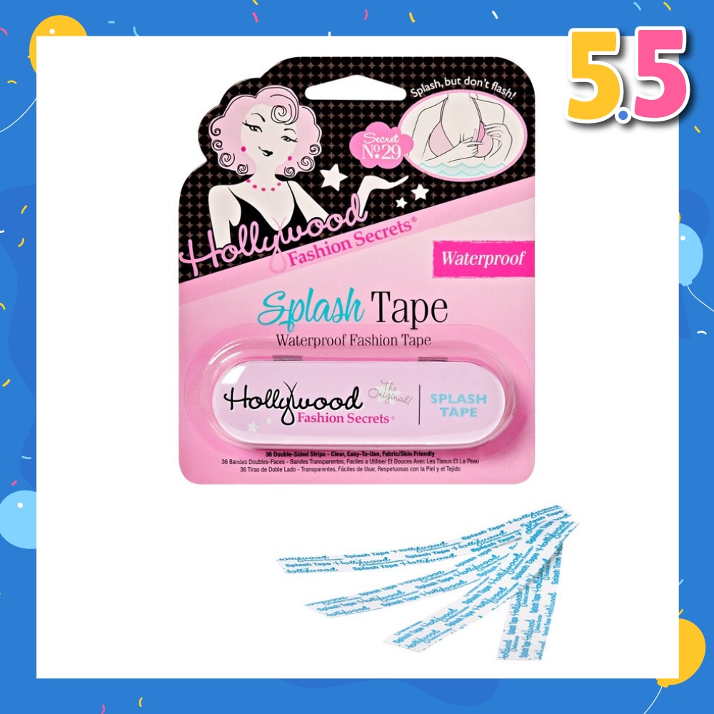 Splash Tape, 36 Count (Double Stick Tape, Secure Plunging Necklines, Gaps And Slits) 1s