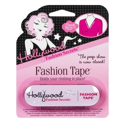 HOLLYWOOD FASHION SECRETS Fashion Tape, 36 Count (Clear Double Stick Apparel And Body Tape) 1s