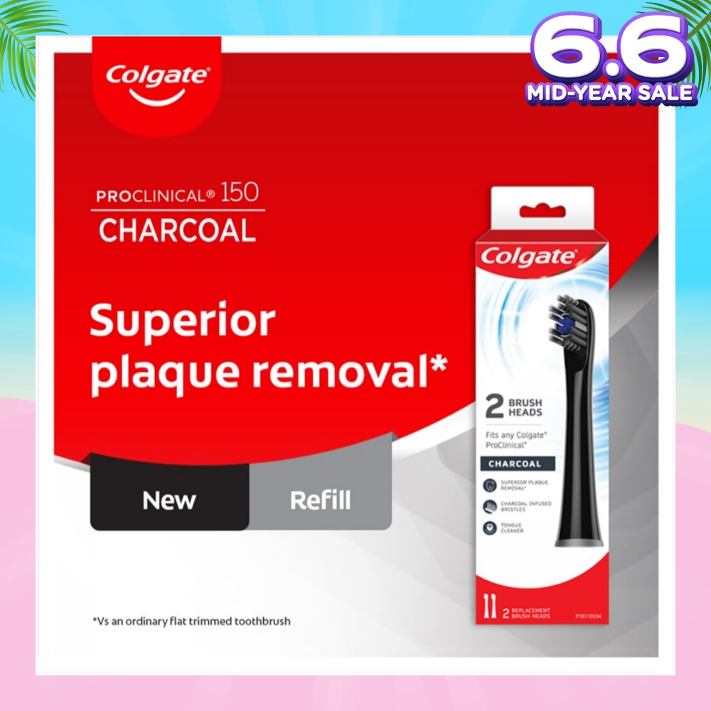 ProClinical B150 Charcoal Toothbrush Refill 2s