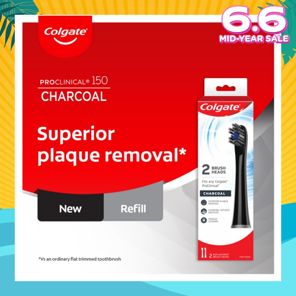 ProClinical B150 Charcoal Toothbrush Refill 2s