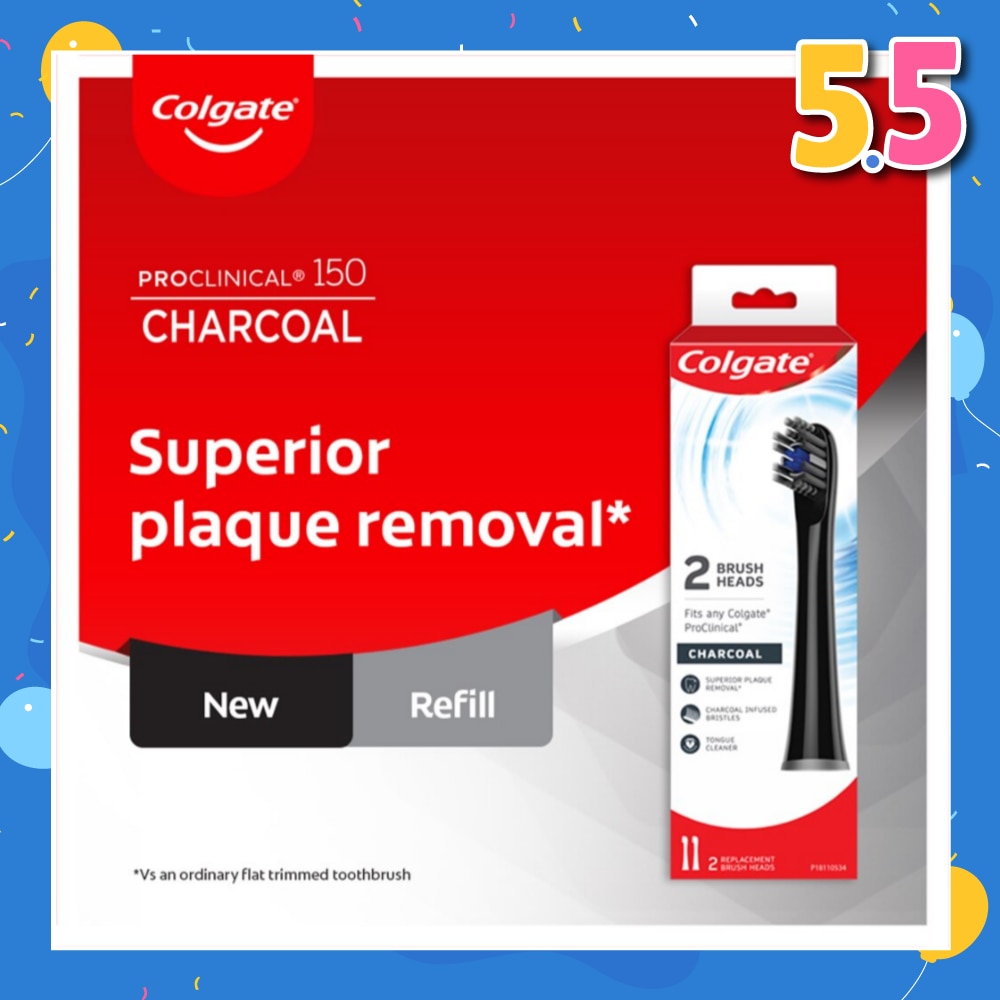 ProClinical B150 Charcoal Toothbrush Refill 2s