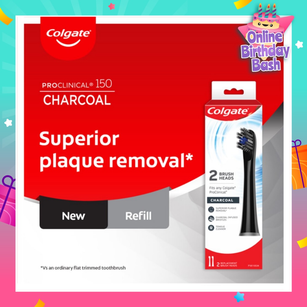 ProClinical B150 Charcoal Toothbrush Refill 2s