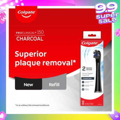 COLGATE ProClinical B150 Charcoal Toothbrush Refill 2s