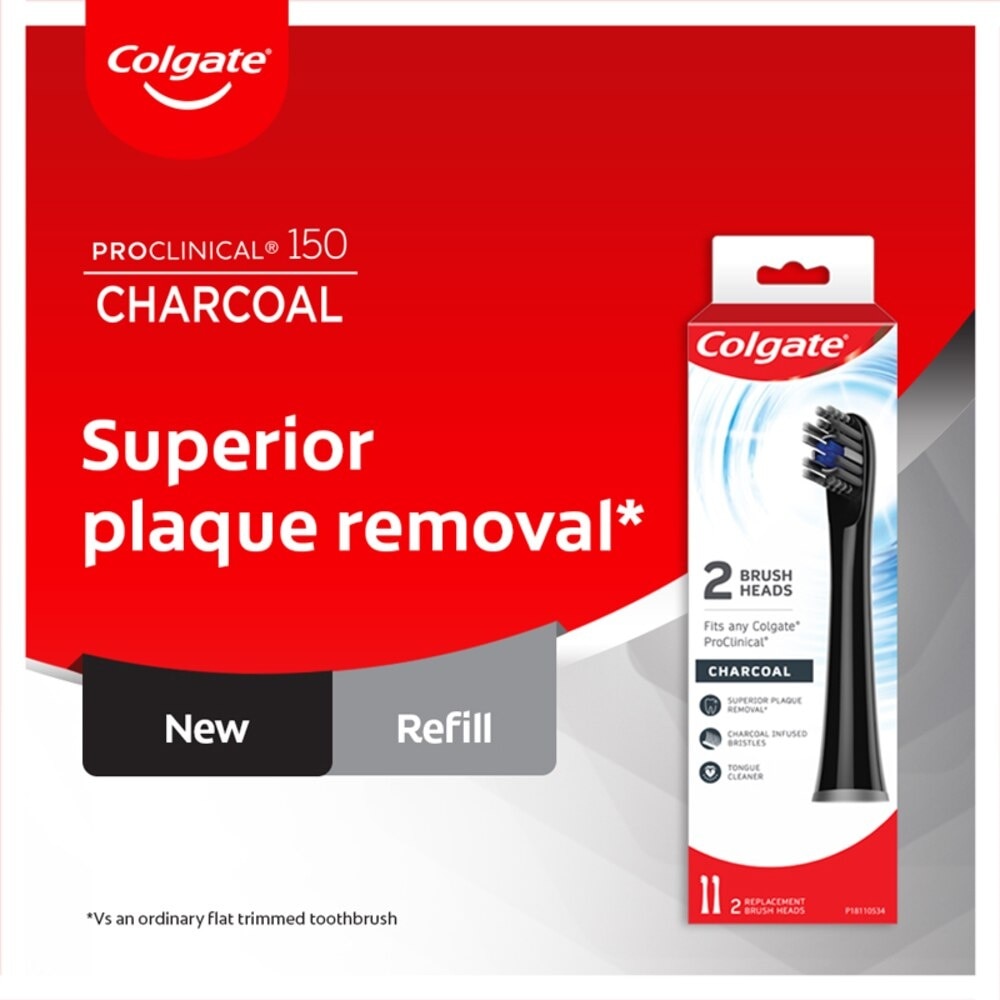 ProClinical B150 Charcoal Toothbrush Refill 2s