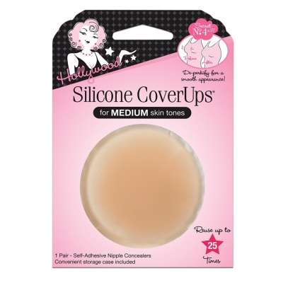 HOLLYWOOD FASHION SECRETS Silicone Coverups®, Medium Skin Tone, Size 1 (Pair) 1s