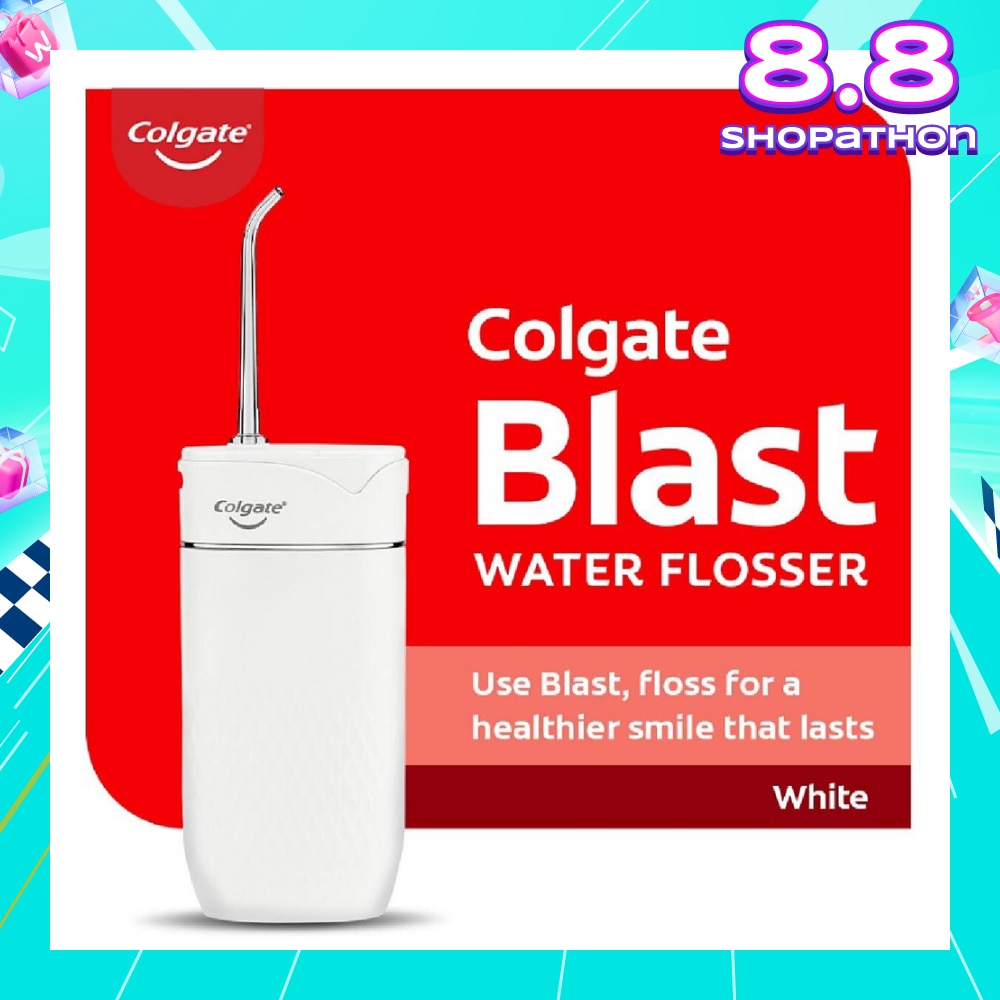 Portable Blast Water Flosser White Packset consists Flosser 1s + Nozzle 2s + USB Cord 1s