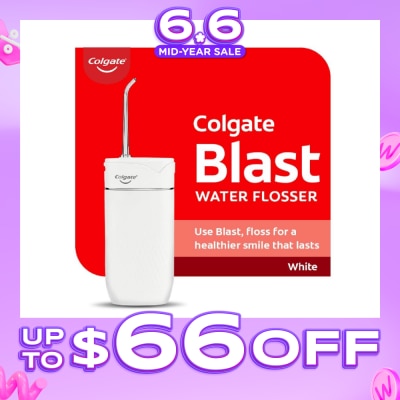 COLGATE - Portable Blast Water Flosser White Packset consists Flosser 1s + Nozzle 2s + USB Cord 1s