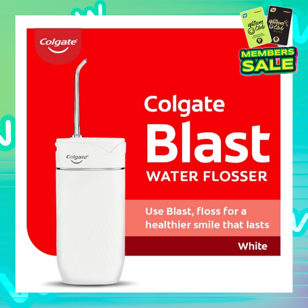 Portable Blast Water Flosser White Packset consists Flosser 1s + Nozzle 2s + USB Cord 1s