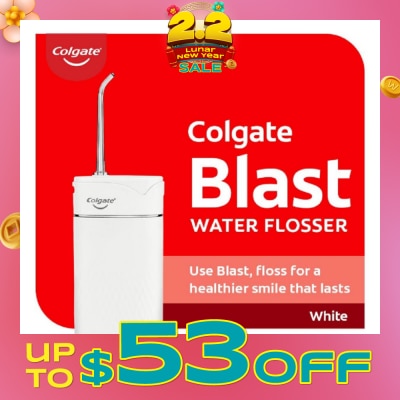 COLGATE Portable Blast Water Flosser White Packset consists Flosser 1s + Nozzle 2s + USB Cord 1s