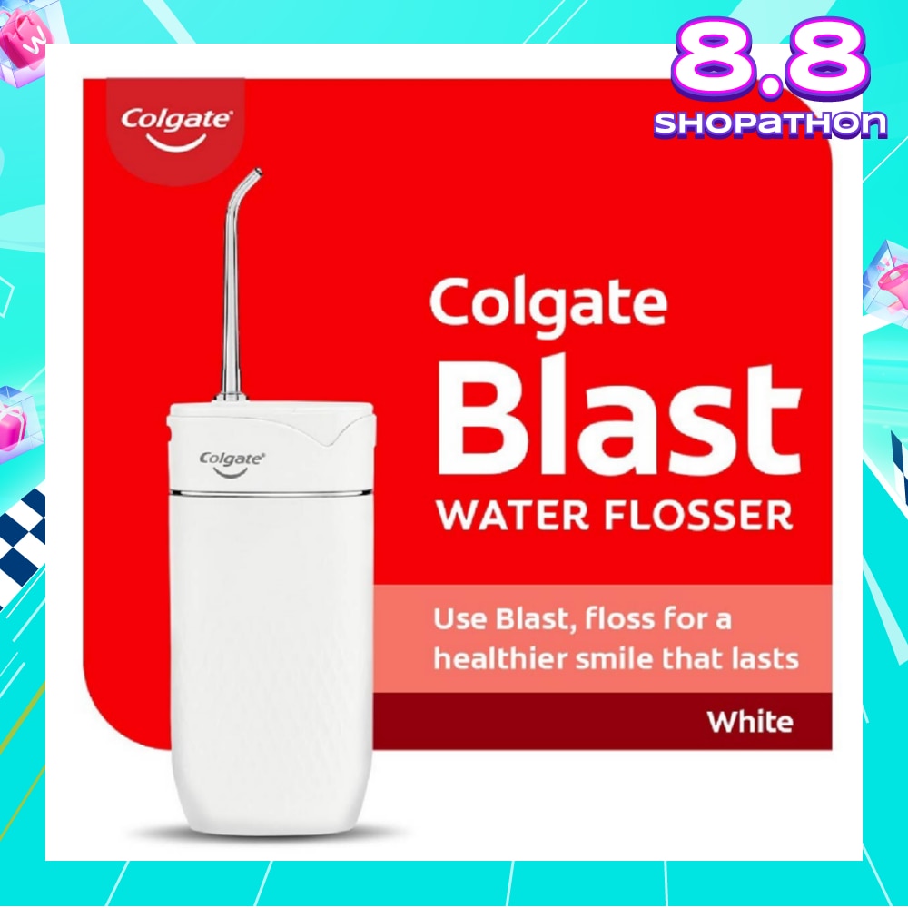 Portable Blast Water Flosser White Packset consists Flosser 1s + Nozzle 2s + USB Cord 1s