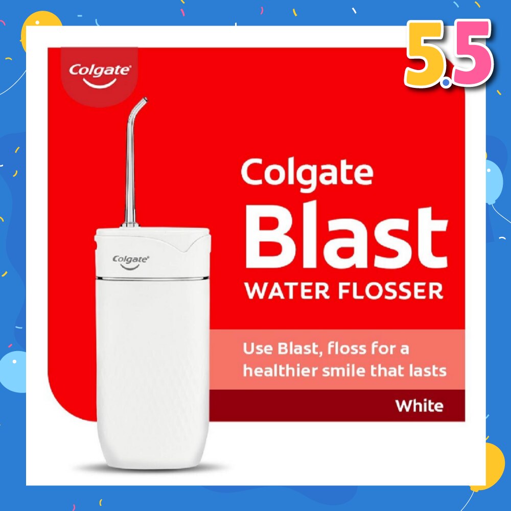 Portable Blast Water Flosser White Packset consists Flosser 1s + Nozzle 2s + USB Cord 1s