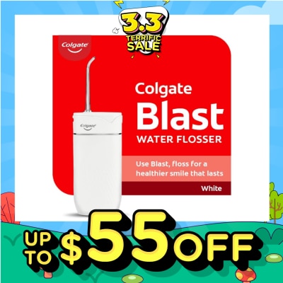 COLGATE Portable Blast Water Flosser White Packset consists Flosser 1s + Nozzle 2s + USB Cord 1s