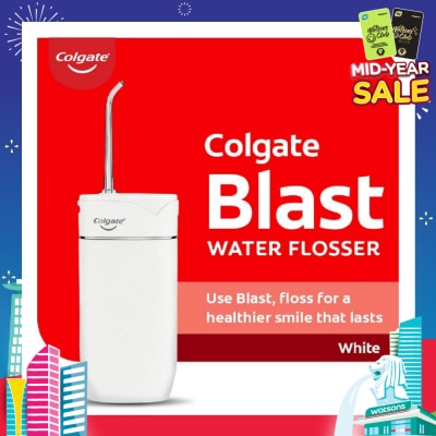 COLGATE Portable Blast Water Flosser White Packset consists Flosser 1s + Nozzle 2s + USB Cord 1s