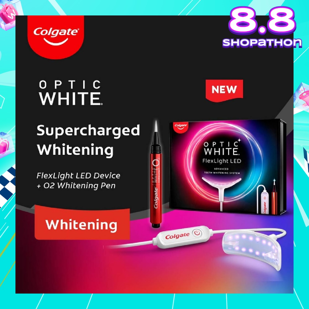 Optic White FlexLight LED Advanced Teeth Whitening Kit consists LED Device 1s + O2 Whitening Pen 1s