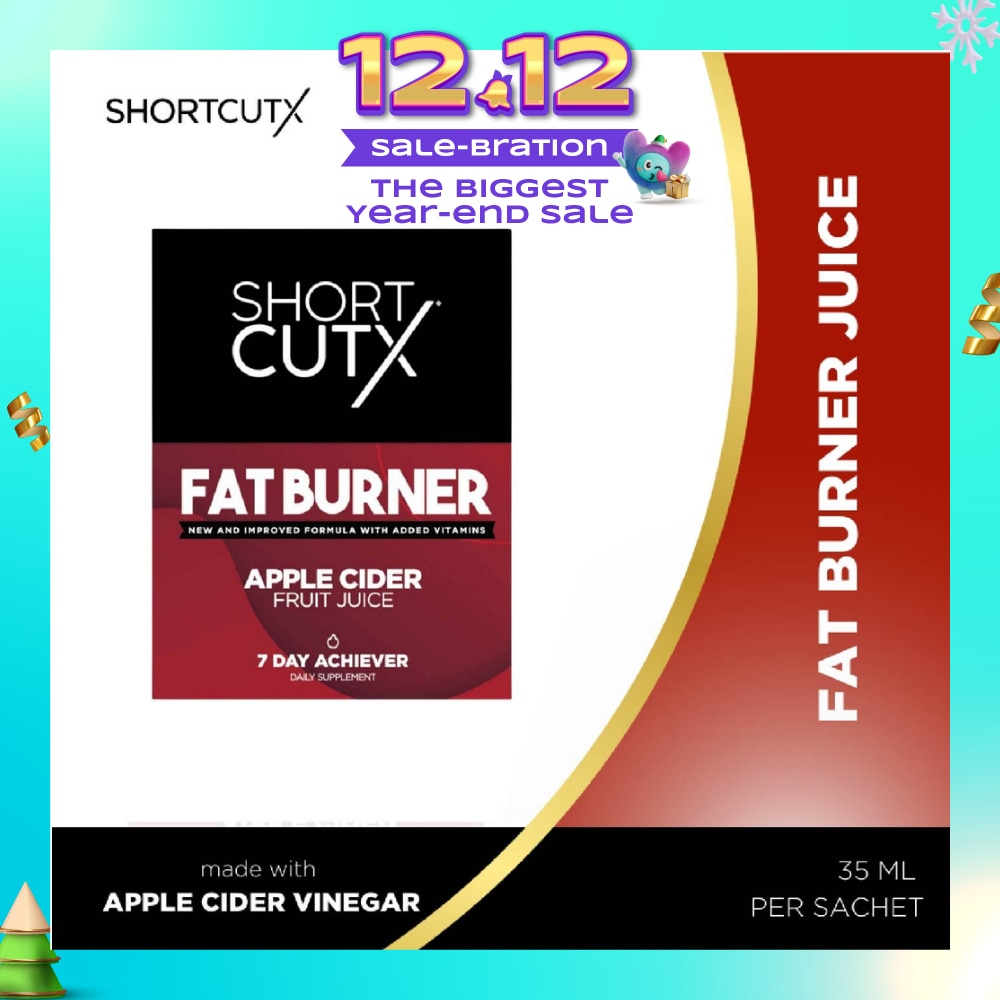 Apple Cider Vinegar Fat Burner Juice Sachet (Aids In Weight Loss + Boosts Metabolism + Blocks Carb Absorption)35ml X 7s (Expiry: Mar`2026)