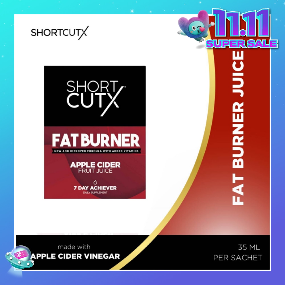 Apple Cider Vinegar Fat Burner Juice Sachet (Aids In Weight Loss + Boosts Metabolism + Blocks Carb Absorption)35ml X 7s (Expiry: Mar`2026)