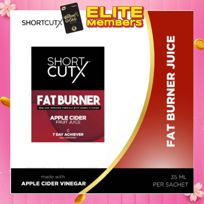 SHORTCUTX Apple Cider Vinegar Fat Burner Juice Sachet (Aids In Weight Loss + Boosts Metabolism + Blocks Carb Absorption)35ml X 7s&nbsp;(Expiry: Mar`2026)