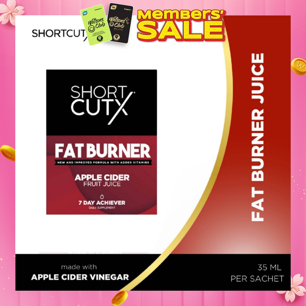 Apple Cider Vinegar Fat Burner Juice Sachet (Aids In Weight Loss + Boosts Metabolism + Blocks Carb Absorption)35ml X 7s (Expiry: Mar`2026)
