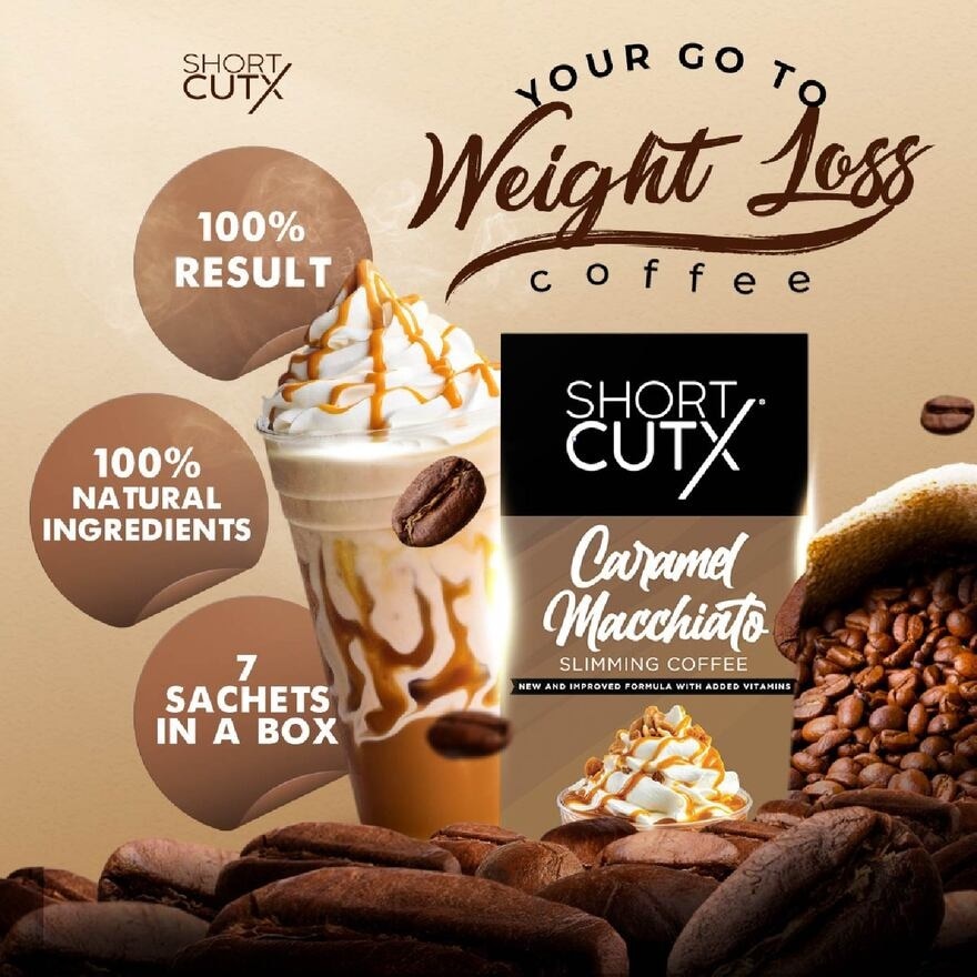 SHORTCUTX Caramel Machiatto Slimming Coffee Sachet (Curbs Appetite