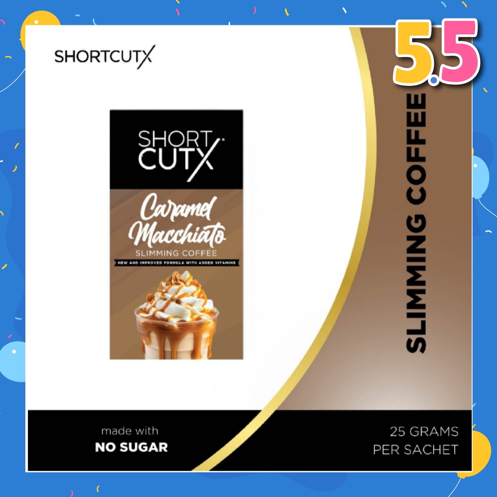 Caramel Machiatto Slimming Coffee Sachet (Curbs Appetite + Detoxes Body + Flush Out Toxins) 20g X 7s