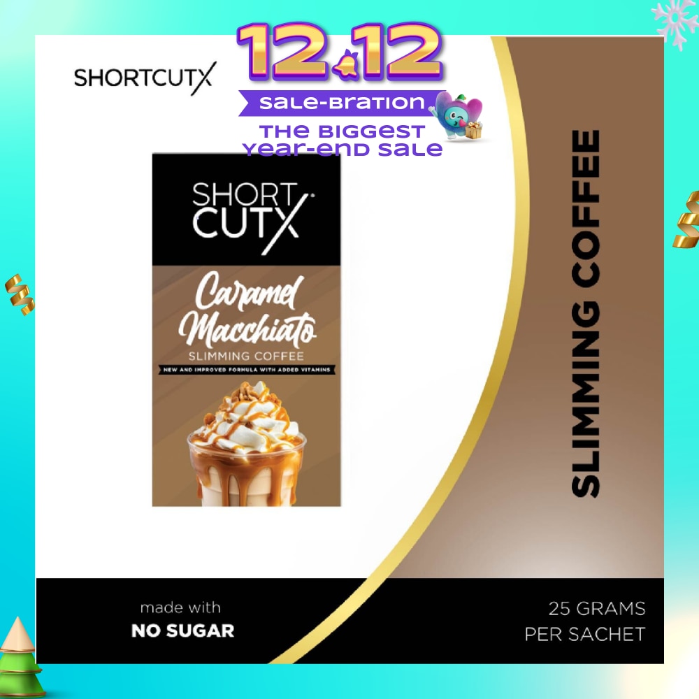 Caramel Machiatto Slimming Coffee Sachet (Curbs Appetite + Detoxes Body + Flush Out Toxins) 20g X 7s