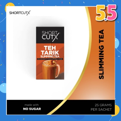 SHORTCUTX Teh Tarik Slimming Tea Sachet (Curbs Appetite + Detoxes Body + Flushes Out Toxins) 20g X 7s