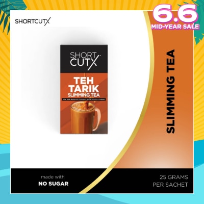 SHORTCUTX Teh Tarik Slimming Tea Sachet (Curbs Appetite + Detoxes Body + Flushes Out Toxins) 20g X 7s