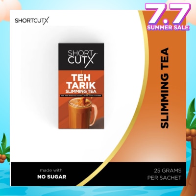 SHORTCUTX Teh Tarik Slimming Tea Sachet (Curbs Appetite + Detoxes Body + Flushes Out Toxins) 20g X 7s